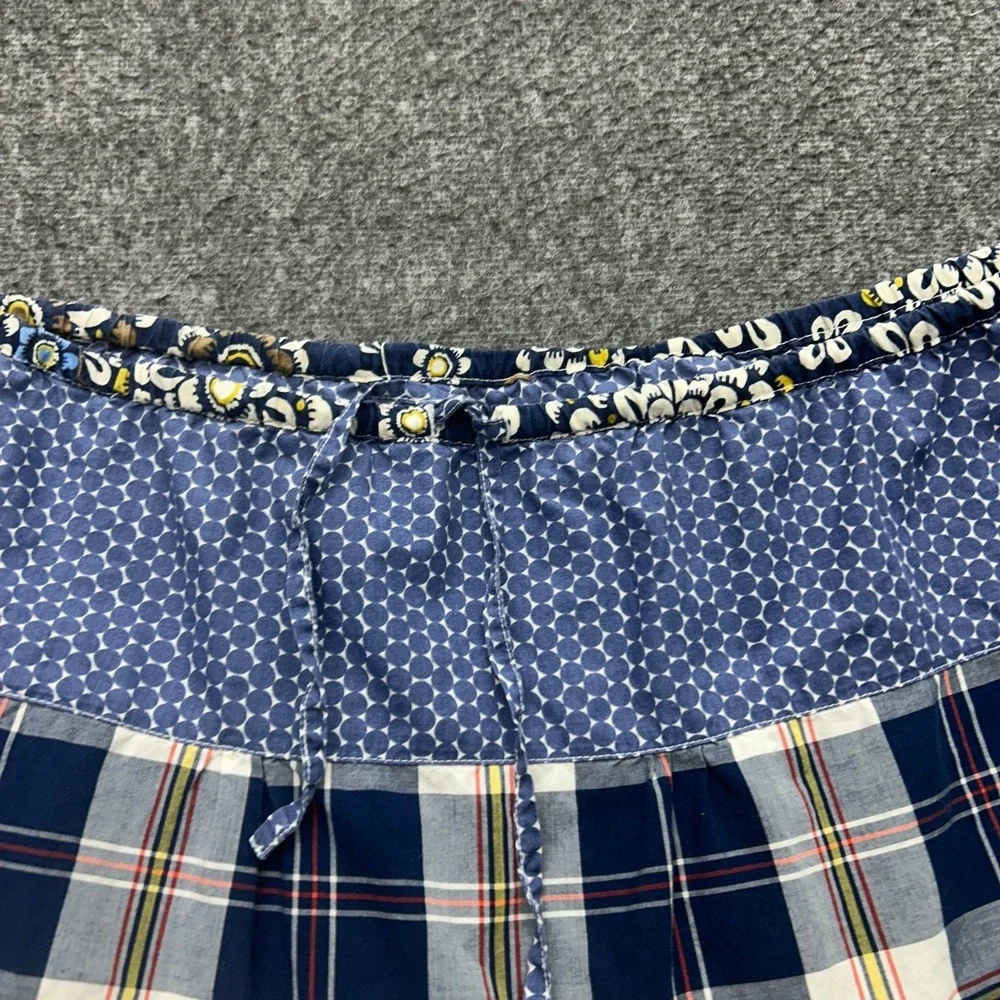 J.Crew Skirt Medium Patchwork Short Blue Flare Country Cottage Boho Prairie - Picture 3 of 7